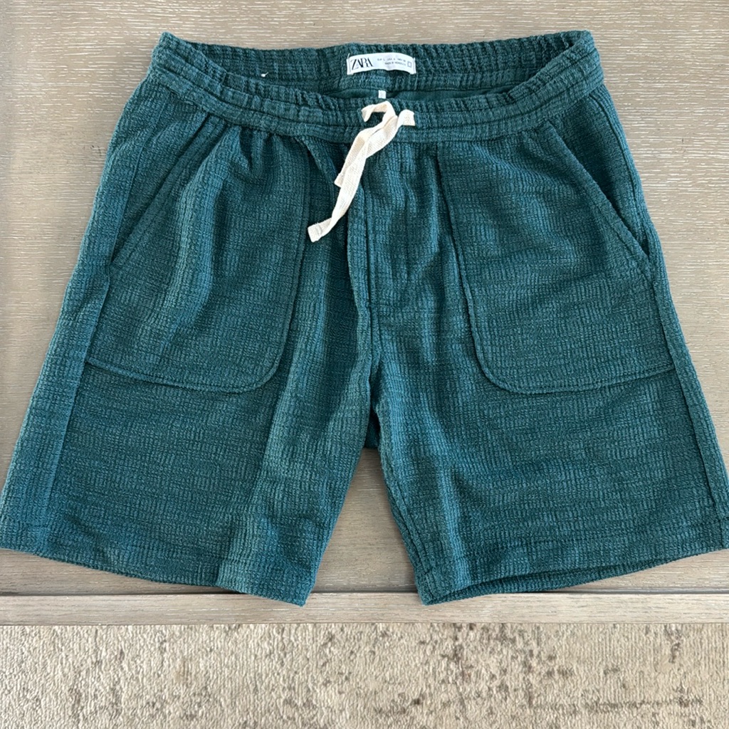 Mens Green Zara Shorts